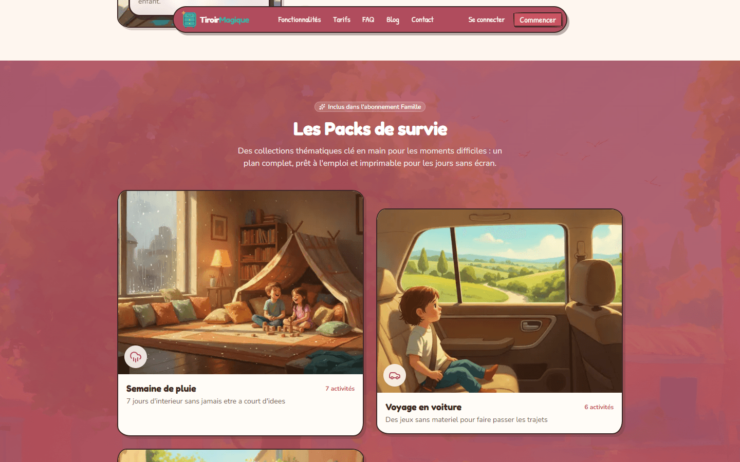 Les Packs de survie