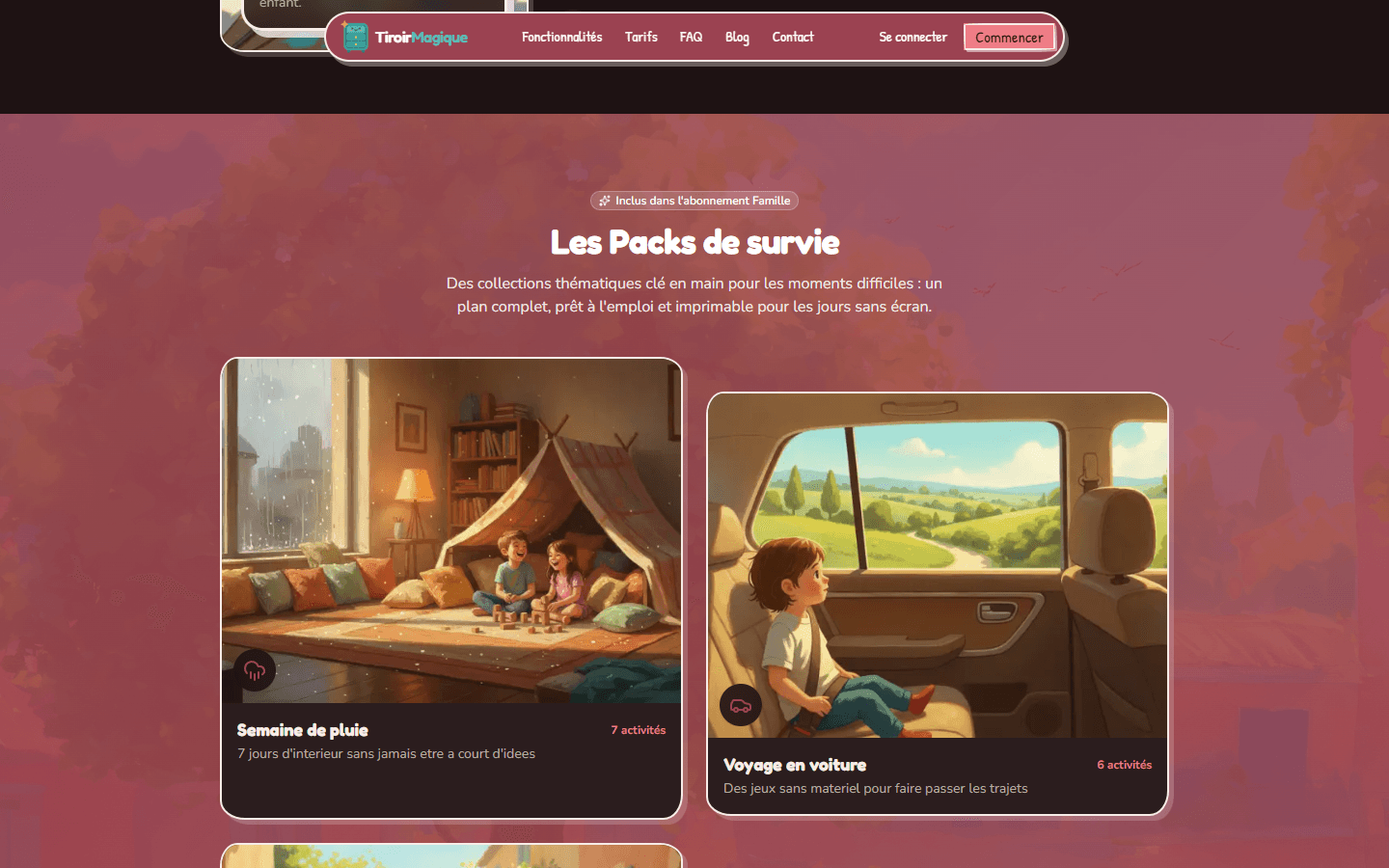 Les Packs de survie